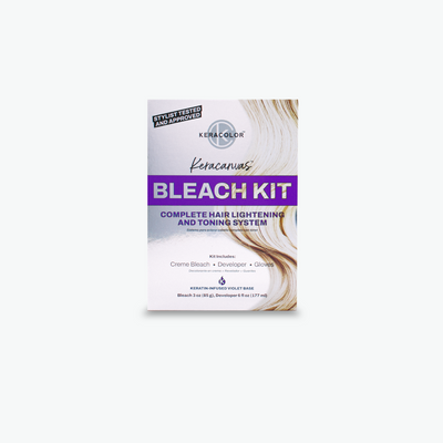 The Keracolor Bleach kit box on a white background.