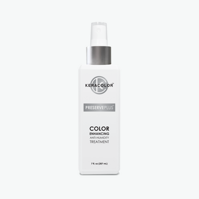 The Preserve plus in a white bottle color enhancing anti-humidity treatment on a white background.