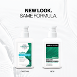 Two bottles of Keracolor Color + Clenditioner with text 'New Look. Same Formula.' on a white background.