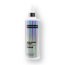 Keracolor high shine gloss bottle on a white background