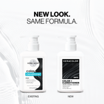 Two bottles of Keracolor Color + Clenditioner Onyx on a white background with text 'New Look. Same Formula.'