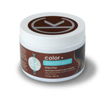 A container of platinum treatment masque for toning your hair with keratin and peptides on a white background